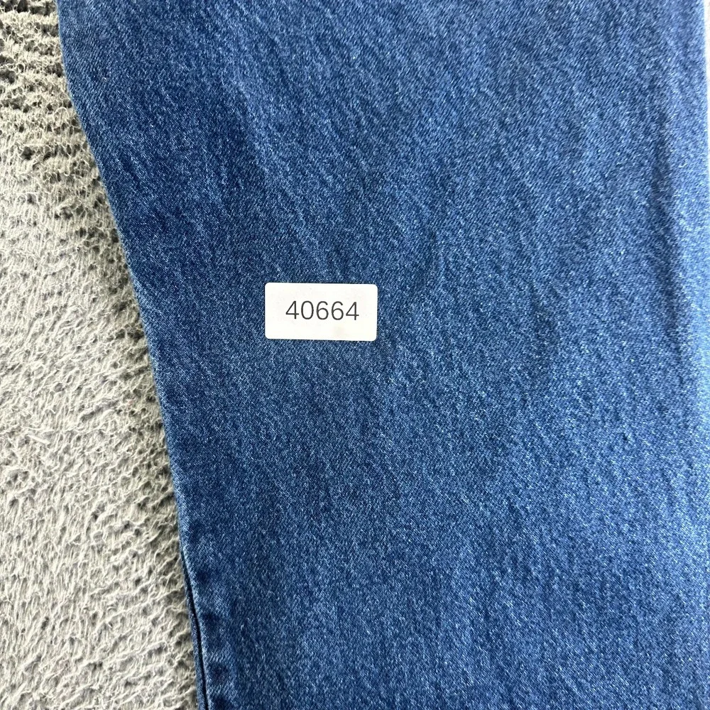 Wrangler Authentics Jeans Mens 36x30 Blue Cotton‎ Denim Straight Faded Workwear